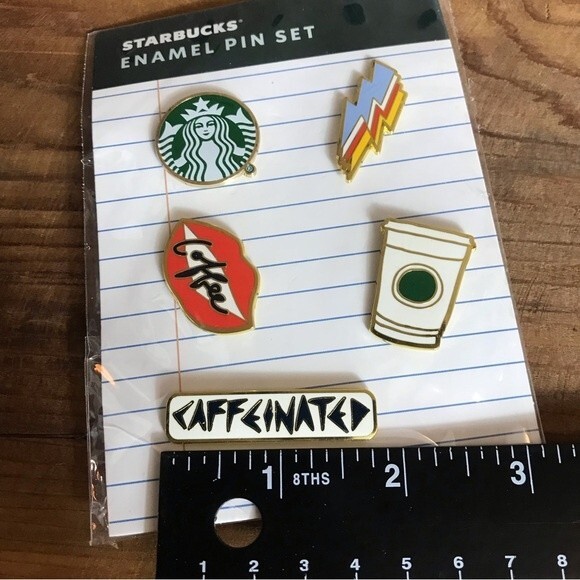 Starbucks Enamel Pin Set NEW - Picture 3 of 4